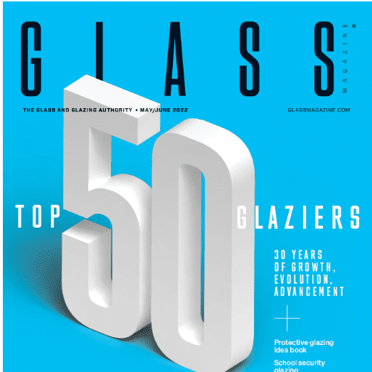 Alphacladding among the top 50 glaziers in the US by Glass Magazine.