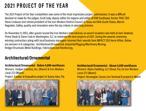 image of NCL Terminal B won 2021 Project of the Year by IMPACT