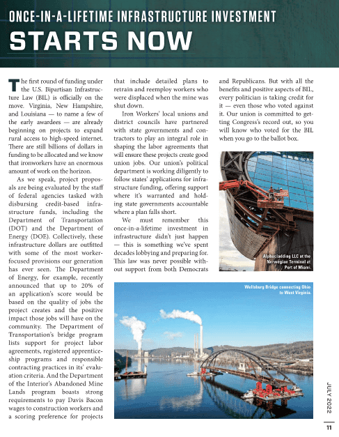 image of Alphacladding has been featured in the July 2022 Ironworkers Magazine. 